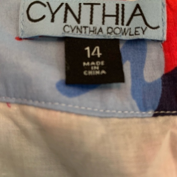 Cynthia Rowley floral mini skirt, size 14 - Picture 3 of 7